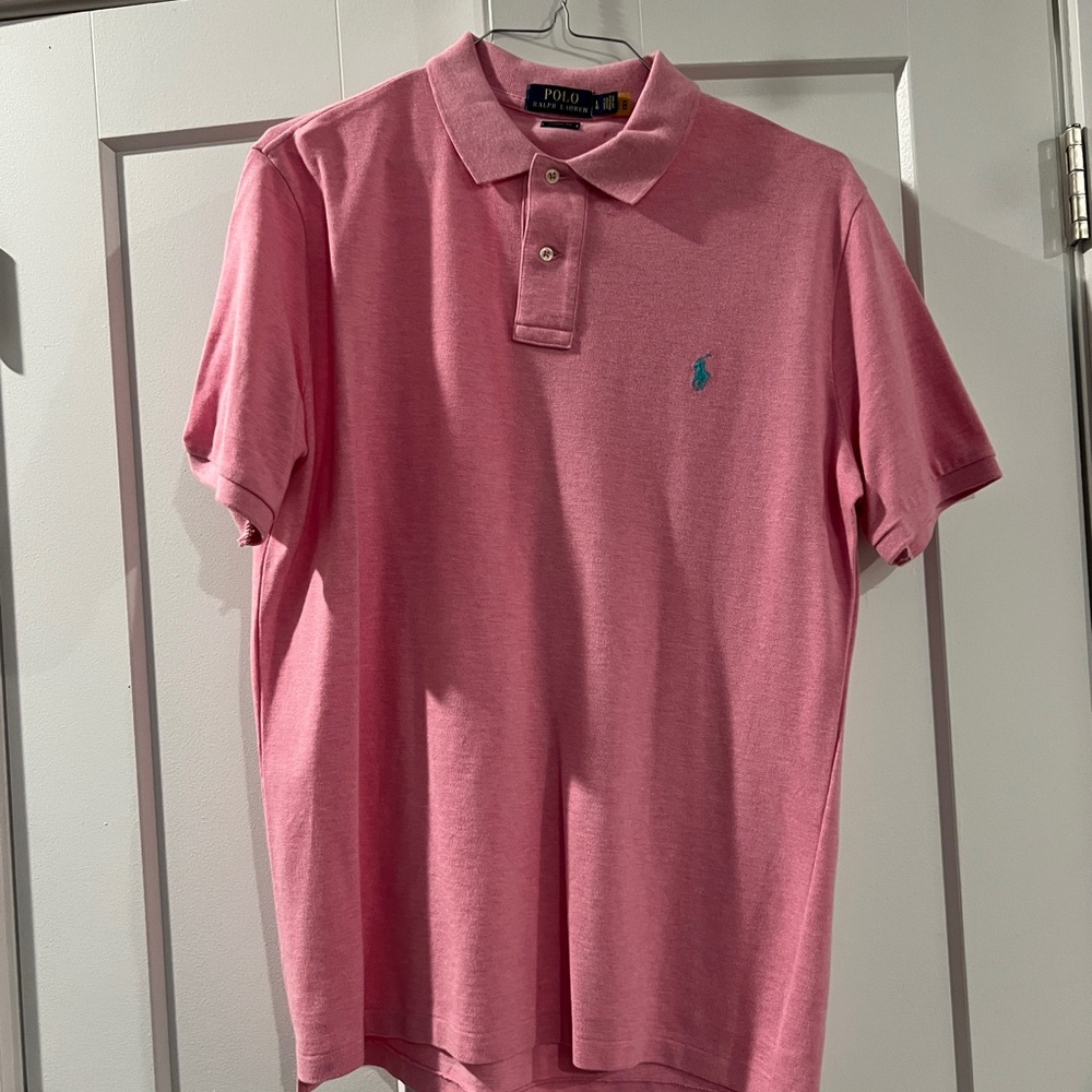 Ralph Lauren Pink Polo Shirt Classic Style